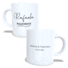 Caneca personalizada de porcelana branca para madrinha e padrinho