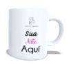 caneca de porcelana branca personalizada, caneca branca 325 ml personalizável, caneca para micro-ondas personalizada