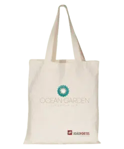 Sacola ecobag personalizada de algodão cru com logotipo