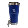 Copo térmico azul de 400ml em aço inox personalizado com logo