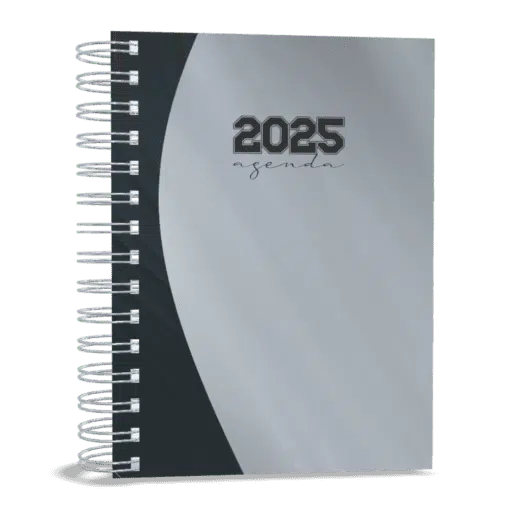 Agenda Personalizada 2025 com capa dura e laminação brilho