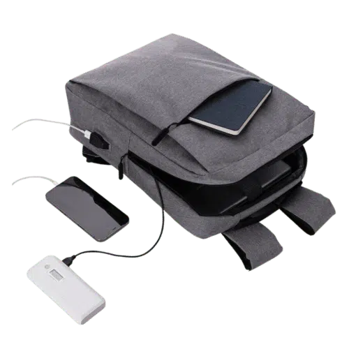 Mochila para Notebook com compartimento acolchoado e conector USB