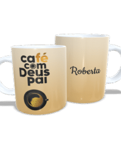 Caneca Café Com Deus Pai