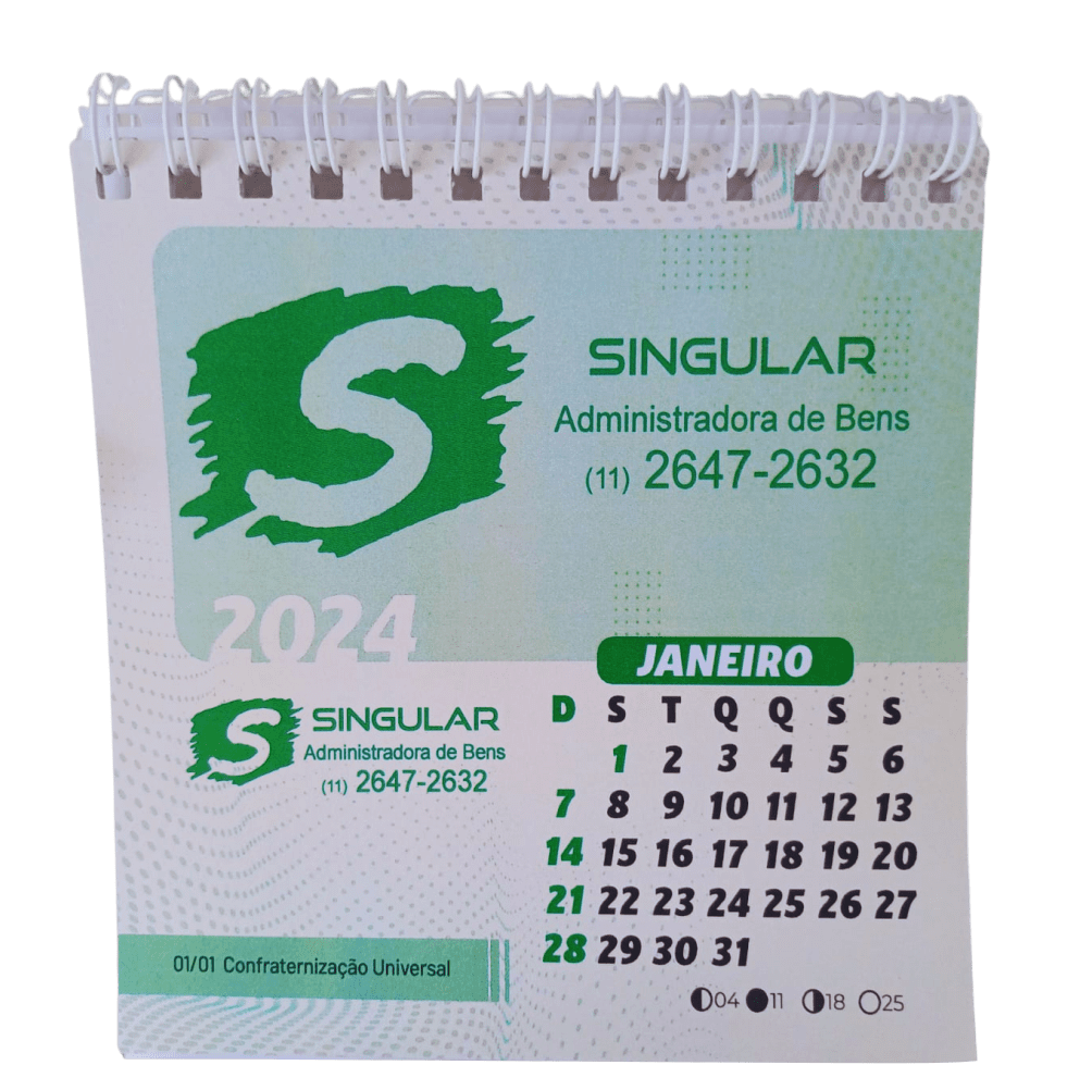 Mini Calendário de Mesa Personalizado 200