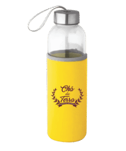 Garrafa de Vidro Com Luva Térmica - 520ml