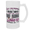 Caneca de Chopp Jateada 475ML - Deixa a Vida Levar