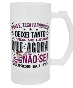 Caneca de Chopp Jateada 475ML - Deixa a Vida Levar