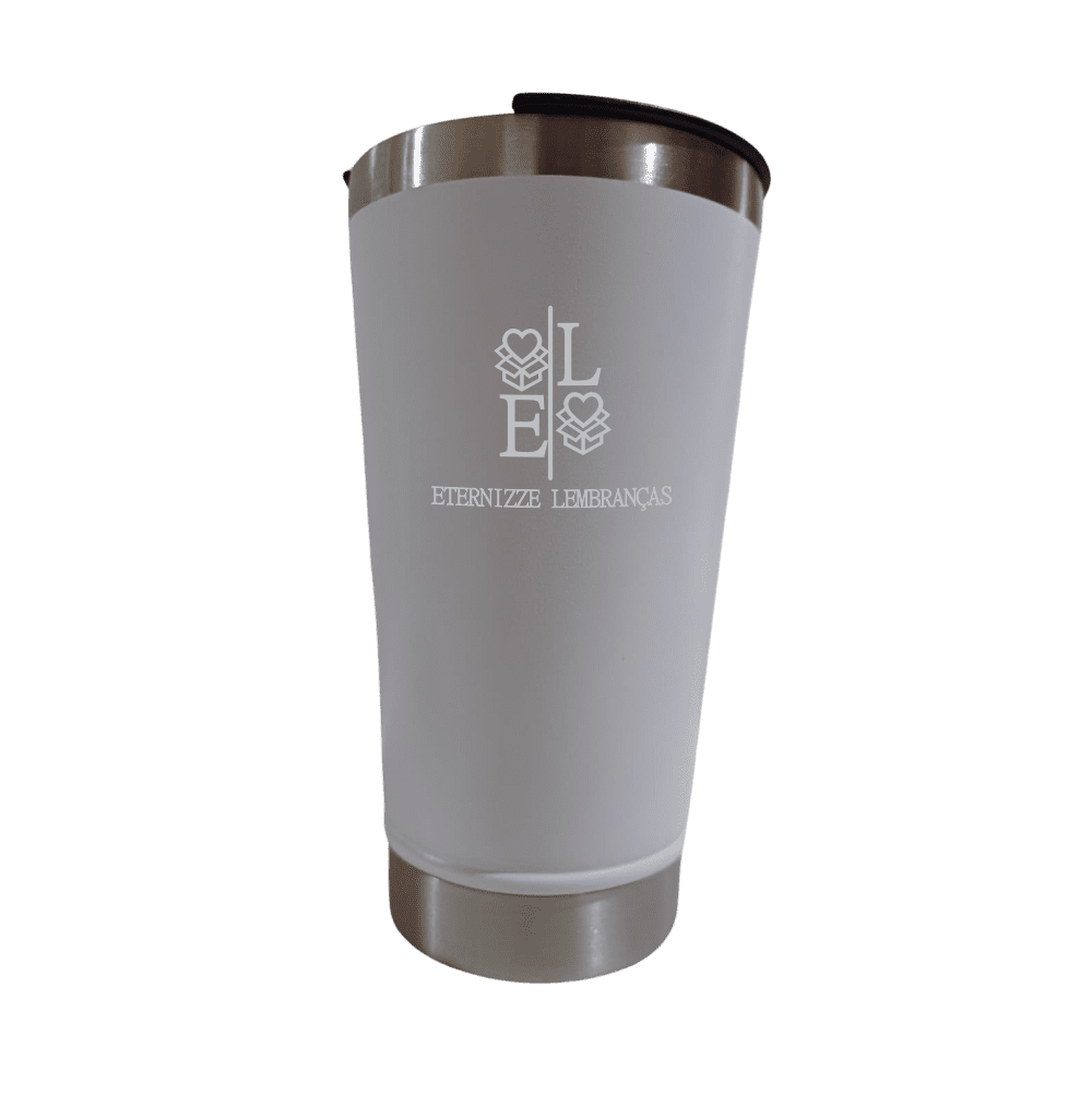 Copo Térmico Branco Personalizado Com Sua Logo