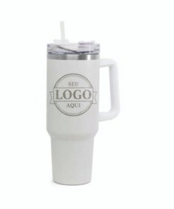 Copo Térmico 1200ml Com Alça Lateral e Canudo